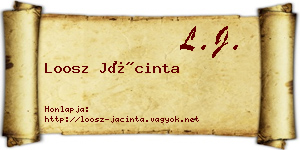 Loosz Jácinta névjegykártya